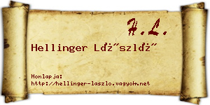 Hellinger László névjegykártya
